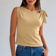 thumbnail image 2 of Timegard Tank Top for Women Knot Strap Sleeveless Slim Comfy Cropped Going out Tops Summer Fashion, 2 of 7