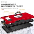thumbnail image 5 of for Google Pixel 8 Case with Ring Stand, 360° Rotatable Ring Holder Magnetic Kickstand, 2-Layer Heavy Duty Shockproof Rugged Hybrid Hard PC Soft Rubber Case for Google Pixel 8, Red, 5 of 7