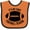 Orange and Black, variant on Inktastic It's My 1st Football Season Boys or Girls Baby Bib