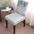 thumbnail image 2 of Dining Chair Covers Set of 4,Rustic Blue Ombre Eucalyptus Leaf Universal Stretch Kitchen Seat Covers Parsons Chair Protector Slipcover for Home Restaurant Party Decor,Leaves on White Wood Plank, 2 of 6
