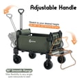 thumbnail image 6 of 2-in-1 Folding Garden & Beach Wagon Cart, Heavy Duty Utility Trolley, Converts to Lounge Chair, All-Terrain Wheels, 6 of 7