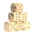 thumbnail image 3 of Dados de aleación de aluminio de 5 piezas, dados de Metal portátiles de 15mm con estuche, dados creativos de Mahjong dorados de 6 caras, 3 of 5