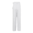 thumbnail image 5 of up to 60% off Gifts Usmixi Womens Loose Straight Leg Pants Casual Solid High Waist Plus Size Trousers Comfy Breathable Cotton Linen Leisure Wear Belt Long Pants with Pocket White m, 5 of 5