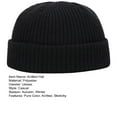 thumbnail image 7 of Knitted Hat Hip Hop Casual Flanging Stretchy Soft Keep Warm Solid Color Autumn Winter Women Men Skull Beanie Ca, 7 of 7