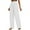 White, variant on Women's Fashionable And Casual New Elastic Pants Women's Linen Casual Pants Casual Pants Cute Sweatpants for Women plus Size Yoga Pants Sweatpants Womens Pants Casual Trouser Paper Bag Pants Elastic