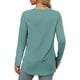 thumbnail image 4 of Túnica de manga larga con cuello redondo y abertura lateral para mujer - Camisa básica informal de corte holgado, 4 of 8