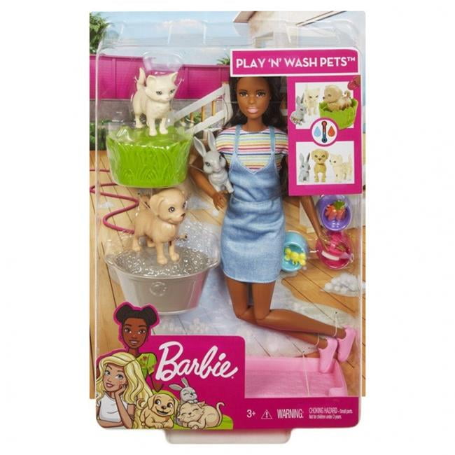 Barbie FXH11 Play ‘n' Wash Pets Doll and Playset for sale online
