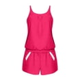 thumbnail image 5 of Busydd Tankini Swimsuits for Women Trendy Solid Color Tankinis Beachwear Round Neck Built In Bra Tank Top and Pockets Boyshorts Womens Bathing Suits M, 5 of 10
