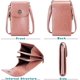 thumbnail image 3 of Bolso de cuero rosa para teléfono celular mujer zhang ming pequeño bolso cruzado con tarjetero y cremallera 20x12x4cm, 3 of 5