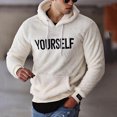 thumbnail image 2 of TheFound Mens Fuzzy Fleece Hoodie Winter Hooded Pullover with Kangaroo Pocket, 2 of 6