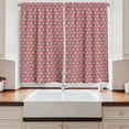 thumbnail image 2 of Ambesonne Vintage Kitchen Curtains, Repeating Retro Cabbages, 55"x36", Hot Pink and Pale Teal, 2 of 3