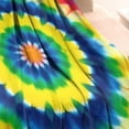 thumbnail image 3 of Colorful Rainbow Tie Dye Spiral Pattern Blanket,Comfortable Soft Flannel Throw Blanket,All Season,Warm Lightweight Blankets for Sofa Bed Couch Living Room Chair,30"x40", 3 of 4