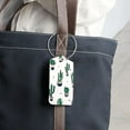 thumbnail image 6 of Square 2Pack PU Leather Cactus Cruise Luggage Tag with Privacy Cover and Stainless Steel Ring - Suitable for Travel Handbags Backpacks Luggage Tags, 6 of 6