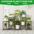 Plant Stand Indoor Outdoor Corner Plant Shelf Wood Plant Stand Rack for