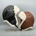 thumbnail image 3 of TELOLY Warm hat Warm Ear Caps Plush Windproof Thicken Unisex Earflaps Heat Retention Soft Washable Furry Cap for Skiing Brown, 3 of 7