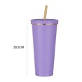thumbnail image 3 of Copa De Vacío Copa De Vacío Taza de agua para coche de 750 ml, termos de paja a prueba de fugas, tazas de café de viaje (púrpura), 3 of 7