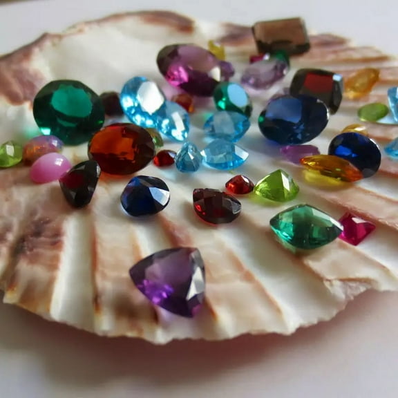 100 Carat Lot Loose Natural Semi-Precious Faceted Gemstones Mix for Jewelry Making
