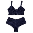 thumbnail image 5 of ALLLIST Lace Womens Bras Plus Size Pack Wireless Lingerie Sets Blue Solid Comfy Bras for Ladies Xl-4xl, 5 of 6