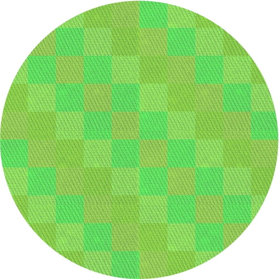 Ahgly Company Indoor Round Patterned Emerald Green Area Rugs, 3' Round
