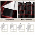 thumbnail image 5 of Swag Valance Curtains for Windows, Red Black Cubes Light Filtering Kitchen Curtains with Rod Pocket, Modern Geometric Abstract Art Decorative Window Treatment Valances for Living Room, 36x63 - 2 PCS, 5 of 9