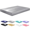 thumbnail image 5 of Extra Soft Satin Silky Fitted Sheet Deep Pocket Bottom Sheet 1000 Thread Count, 5 of 16