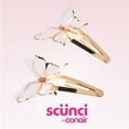 thumbnail image 2 of Scunci by Conair Butterfly Snap Hair Clips, Pink & Gold Tone, All Hair Types, 2 Count, 2 of 7