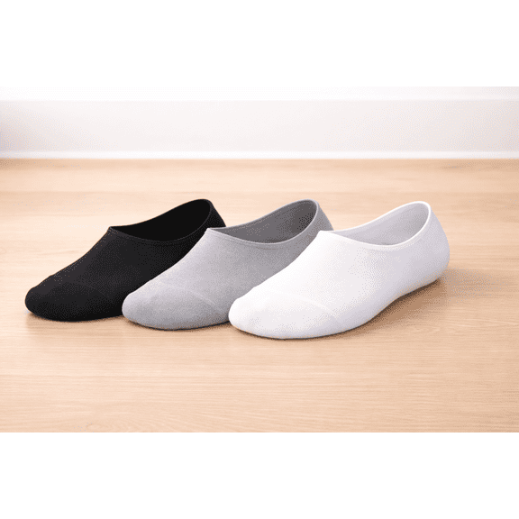 No-Show Multicolor 100% Cotton Socks, Breathable, Lightweight, Anti-slip (3 Pack)
