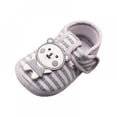 thumbnail image 1 of Baby Girls Boys Striped Cotton Soft Sole Shoes,Cute Cartoon Bear Toddler Infant Prewalker Shoes,0-18M, 1 of 4