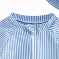 thumbnail image 6 of NIEWTR Baby Boy Swimsuit Long-Sleeve One Piece Zipper Toddler Bathing Suit with a Swim Cap(Blue,3-6 Months), 6 of 8