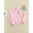thumbnail image 4 of xiaxaixu Girl's Sweatshirt, Embroidered Flower Pattern Long Sleeve Pullover, 4 of 9