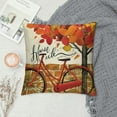 thumbnail image 2 of Hello Fall Pumpkin Patch Decorative Throw Pillow Covers , Happy Autumn Bicycle Maple Leaves Porch Outdoor Home Decor, Farm Fresh Orange Thanksgiving Farmhouse Couch Cushion Case, 2 of 5