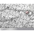 thumbnail image 3 of Soimoi White Poly Georgette Fabric Tools Hardware Print Fabric by the Yard 52 Inch Wide, 3 of 3