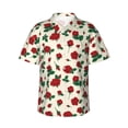 thumbnail image 2 of Goofa Rose Flowers Hawaiian Shirt for Men, Unisex Summer Beach Casual Short Sleeve Button Down Shirts,Aloha Tropical Floral print shirt-Medium, 2 of 9