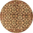 thumbnail image 1 of Ahgly Company Indoor Round Persian Brown Traditional Area Rugs, 3' Round, 1 of 4
