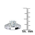 thumbnail image 2 of SuperJeweler 2 1/2 Carat Round Shape Moissanite Engagement Ring In 14 Karat White Gold For Women, 2 of 5