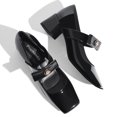 thumbnail image 2 of RONILURN Womens Mary Jane Shoes Pumps Low Heels Closed Squera Toe Chunky Comfortable Dress Shoes Bow Tie Wedding Bride, 2 of 7