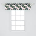 thumbnail image 2 of Ambesonne Leaves Valance Pack of 2, Hatched Style Leafy Motif, 54"X12", Pale Pink Multicolor, 2 of 4
