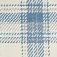 thumbnail image 2 of 8' Runner Blue and Ivory Plaid Power Loom Runner Rug, 2 of 9