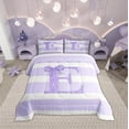 thumbnail image 3 of Homewish Initial Letter E Bedding Comforter Set, Cartoon Monogrammed Twin Comforter Sets, Princess Ribbon Bedding Set, Luxury Bedroom Decor,2-Piece, 3 of 9