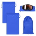 thumbnail image 1 of Uxcell 2-Pack Ski Goggle Bag, 9.8" x 5.9" Soft Microfiber Pouch Bags with Drawstring for Snow Goggles Blue, 1 of 7