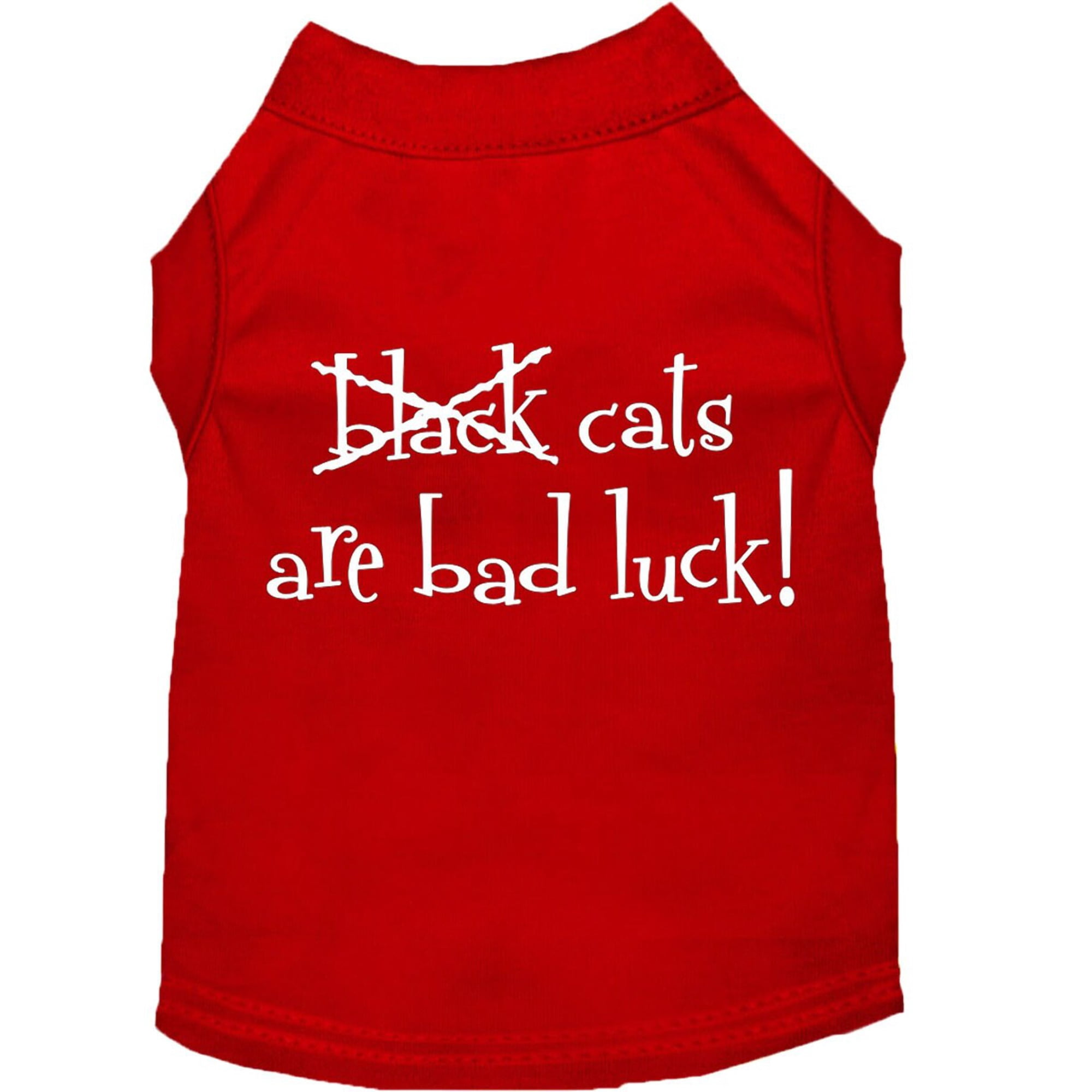 Pet Dog Cat Shirt Screen Printed, "Black Cats Are Bad Luck"