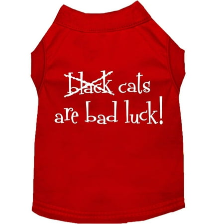Pet Dog Cat Shirt Screen Printed, "Black Cats Are Bad Luck"