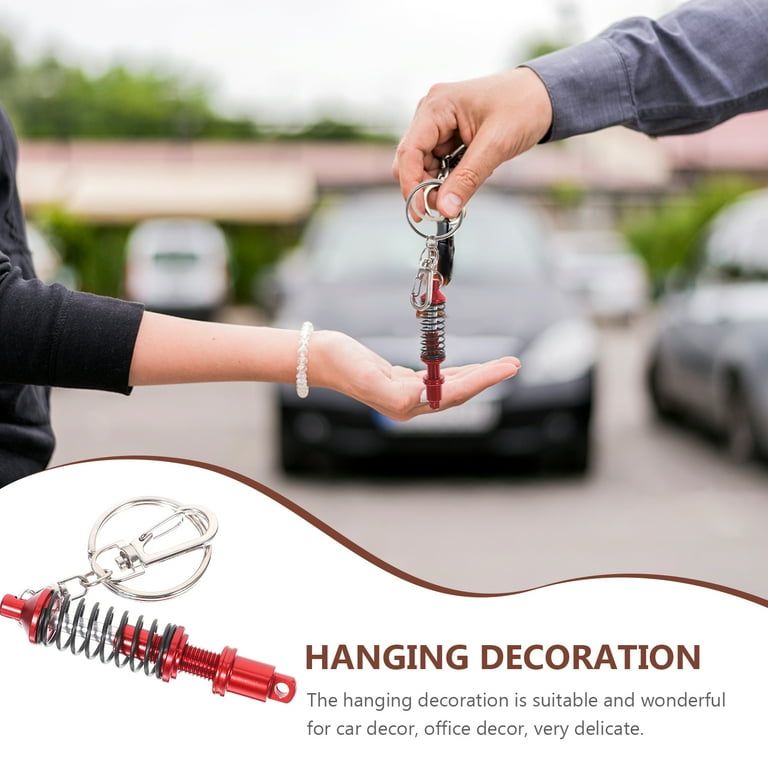 8 Pcs Shock Absorber Keychain Car Decor Coilover Keychain Funny