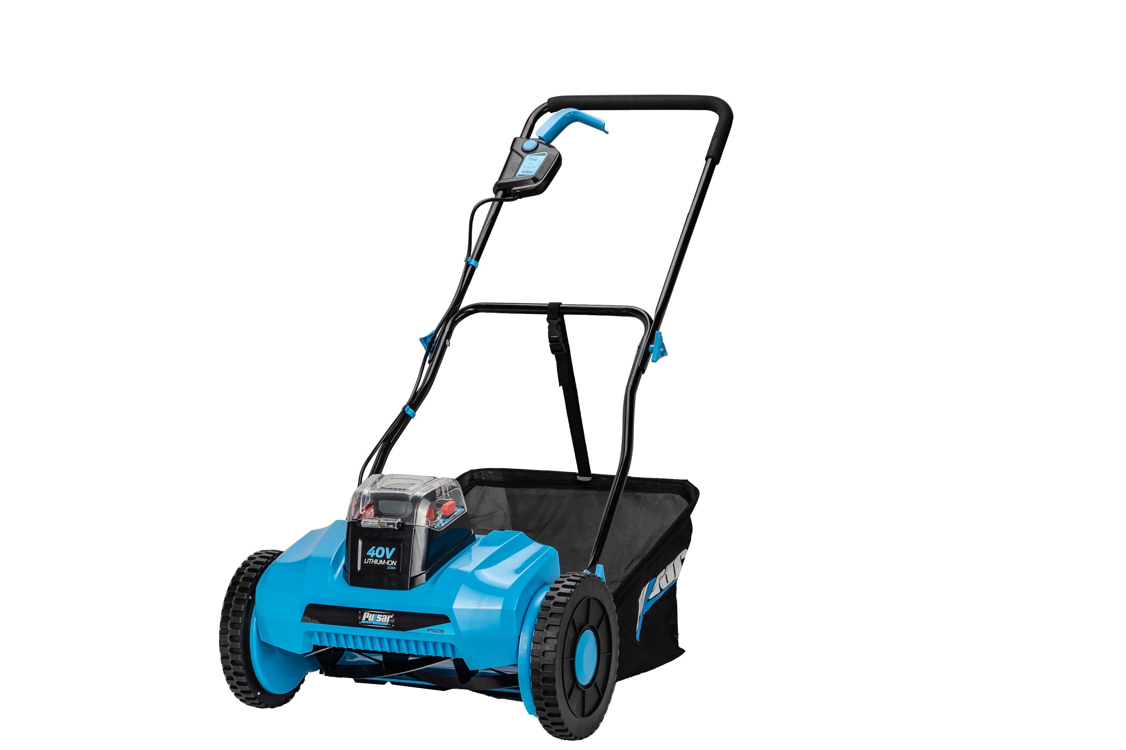 Pulsar 40v Cordless Reel Mower with 2.0Ah Battery and Grass Catcher