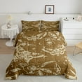 thumbnail image 1 of Erosebridal Gothic Halloween Bedding Toddler Comforter Set, Bat Print Down Comforter, Olive Brown, Reversible 2 Pieces, 1 of 8