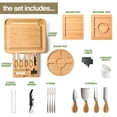 thumbnail image 4 of Set de tabla de charcutería HOME IT de bambú con accesorios, 4 of 7