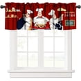 thumbnail image 2 of Kitchen Curtains Chef Valances for Windows Rod Pocket Curtain Three Fat Chefs Style Print Drape Valance Blackout Kitchen Window Curtains Window Treatments for Bedroom Living Room, One Panel W52xL18in, 2 of 6