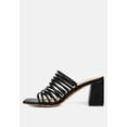 thumbnail image 4 of Fairleigh Black Strappy Slip On Sandals, 4 of 7
