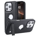 thumbnail image 2 of Designed For iPhone 11 Phone Case,Built-in Contractile Kickstand,Logo View PU Leather Shockproof Anti-fall Ultra Slim Lightweight Rugged Scratch-Resistant Durable Phone Case,Black, 2 of 8