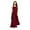 Burgundy, variant on Drtj 2-14T Kids Teens A-Line Halter Neck Cascading Chiffon Junior Flower Girl Wedding Party Formal Bridesmaid Dress